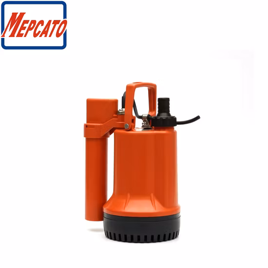 Piccola pompa sommergibile portatile in plastica per uso domestico con interruttore a galleggiante per irrigazione di giardini paesaggistici, lavaggio auto, drenaggio del seminterrato (serie Home)